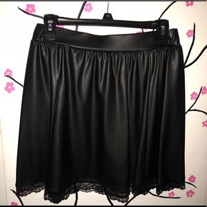Charlotte Russe black faux leather skirt